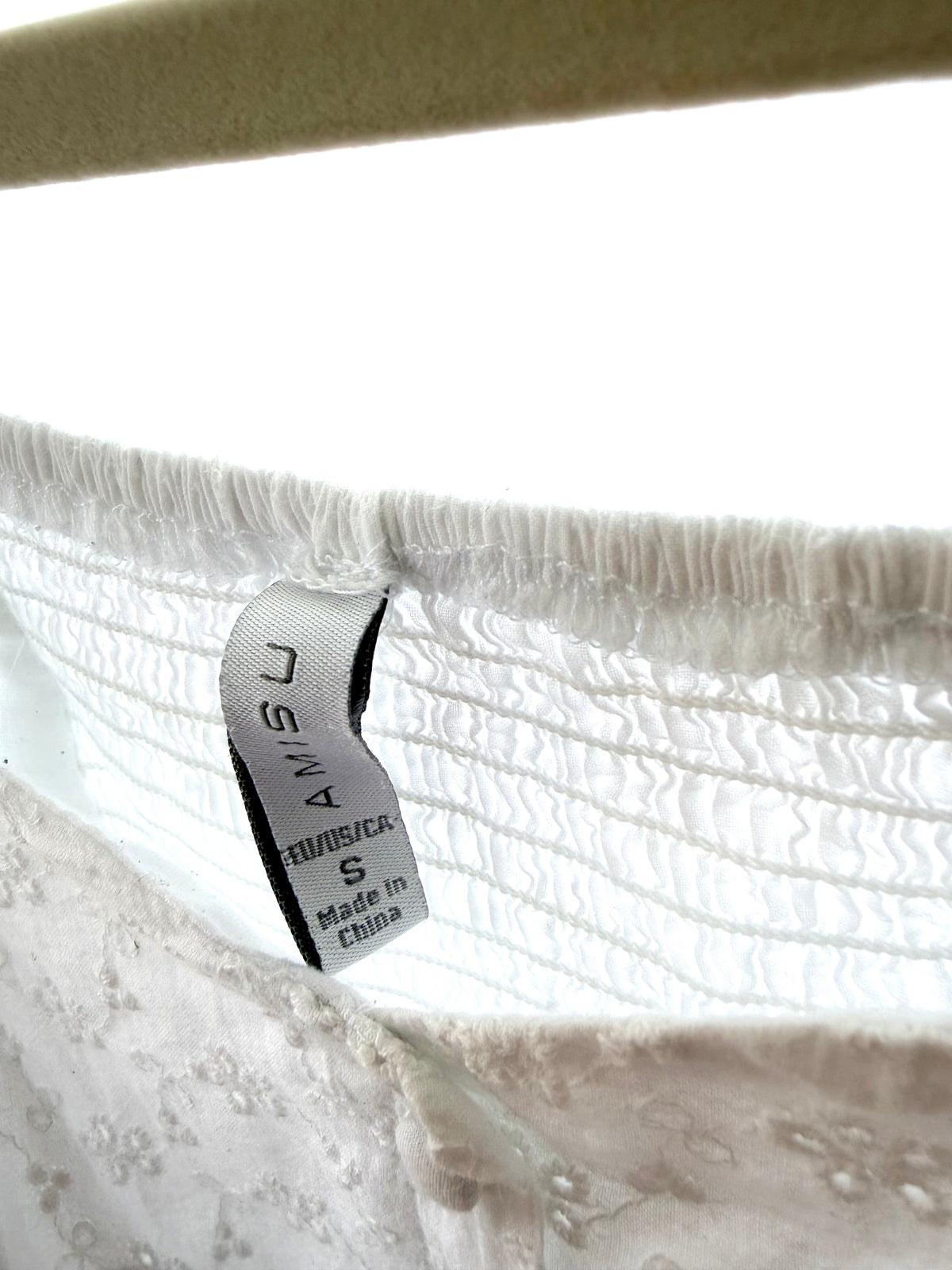 Vit Broderad Blus