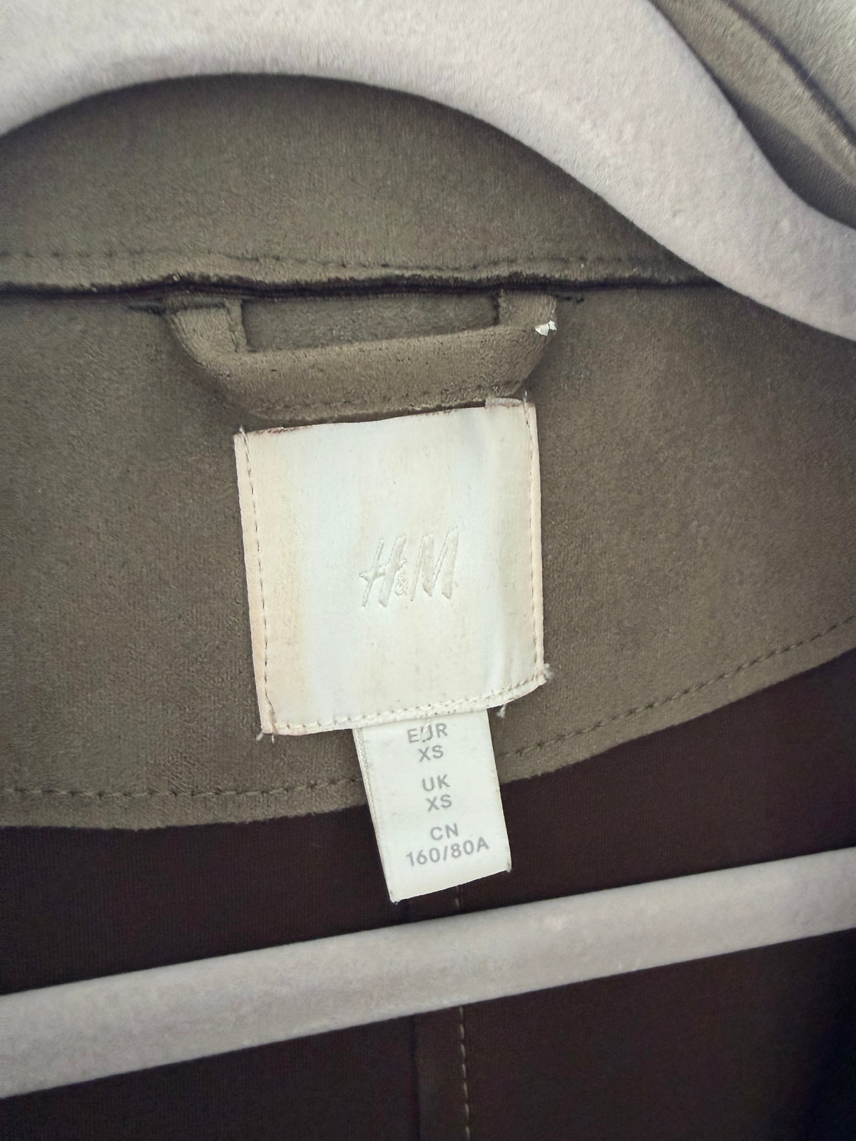 H&M Trenchcoat i Mockaimitation Olivgrön