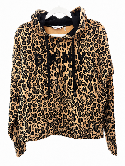 DKNY Sport Leoparmönstrad Hoodie