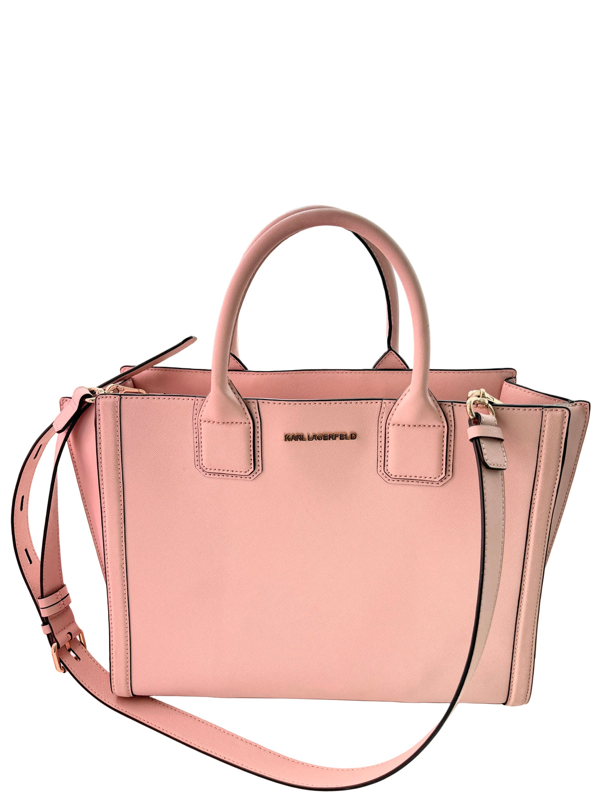 Karl Lagerfeld Pastellrosa Saffiano Tote