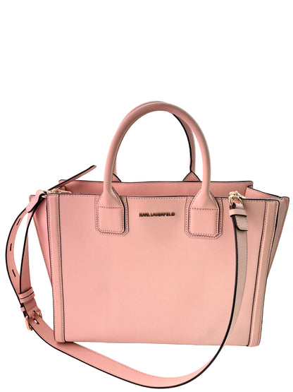 Karl Lagerfeld Pastellrosa Saffiano Tote