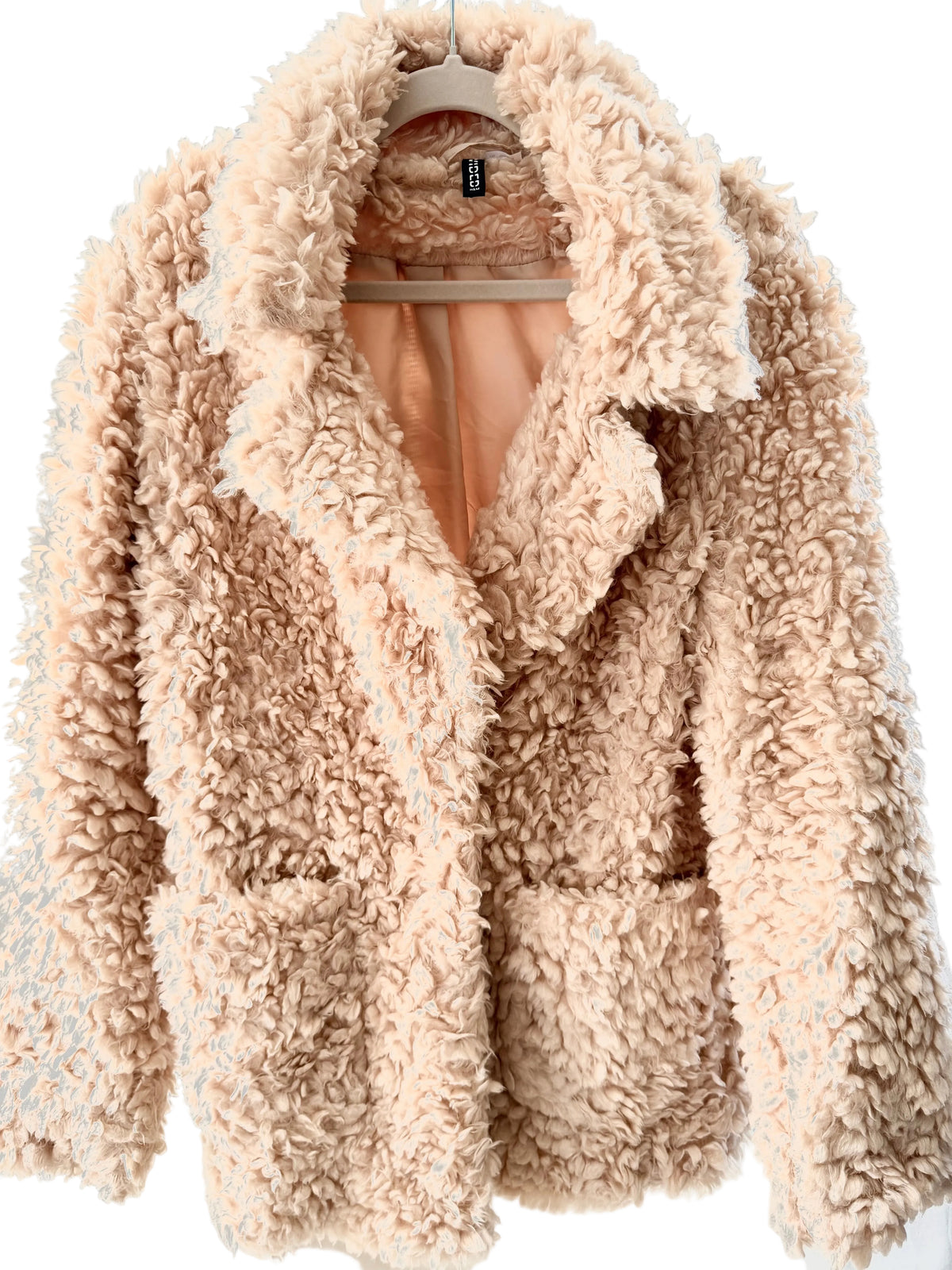 Fuskpäls jacka i beige