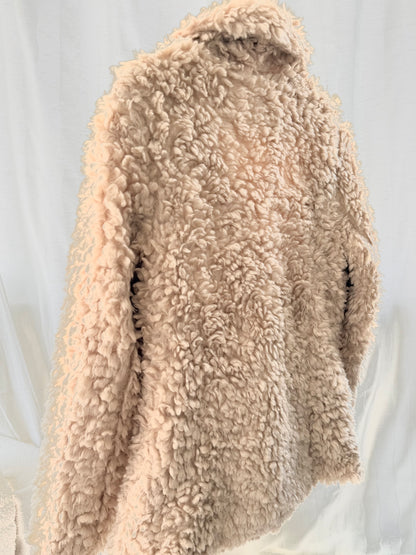 Fuskpäls jacka i beige