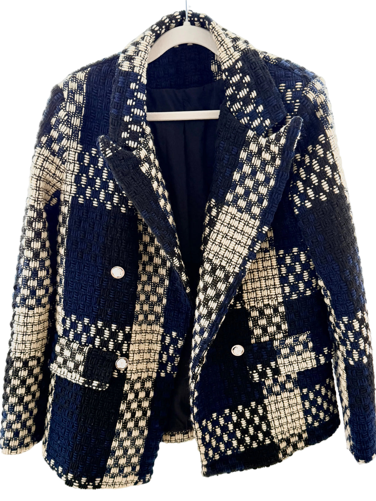 Klassisk checkad blazer