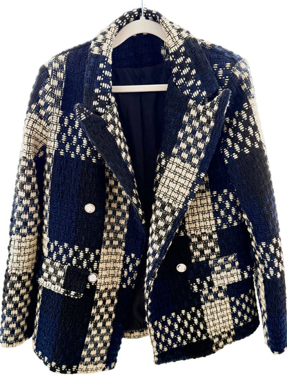 Klassisk checkad blazer