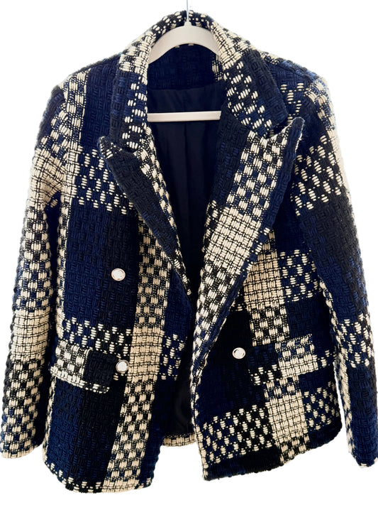 Klassisk checkad blazer