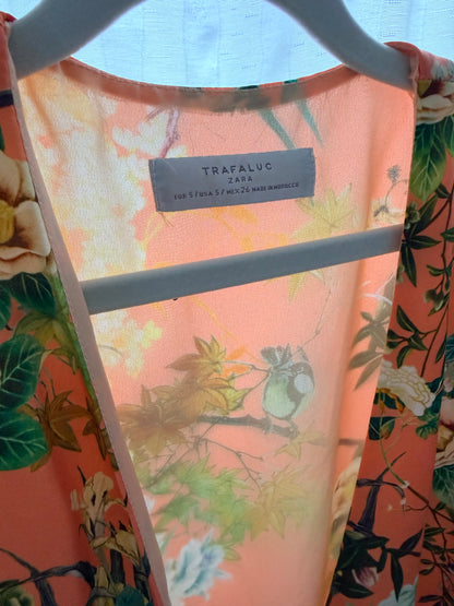 Färgstark blommig kimono