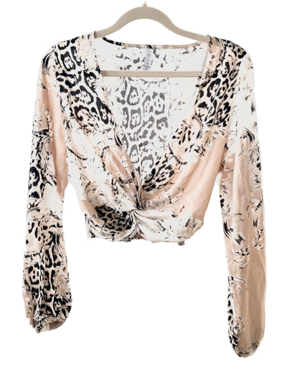 Mönstrad Crop Topp