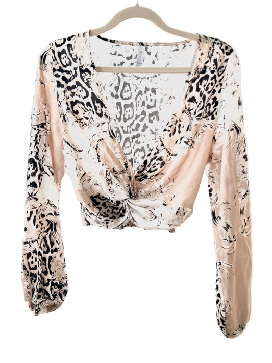 Mönstrad Crop Topp