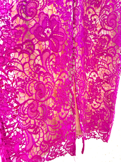 Cerise/Fuchsia Spetsklänning