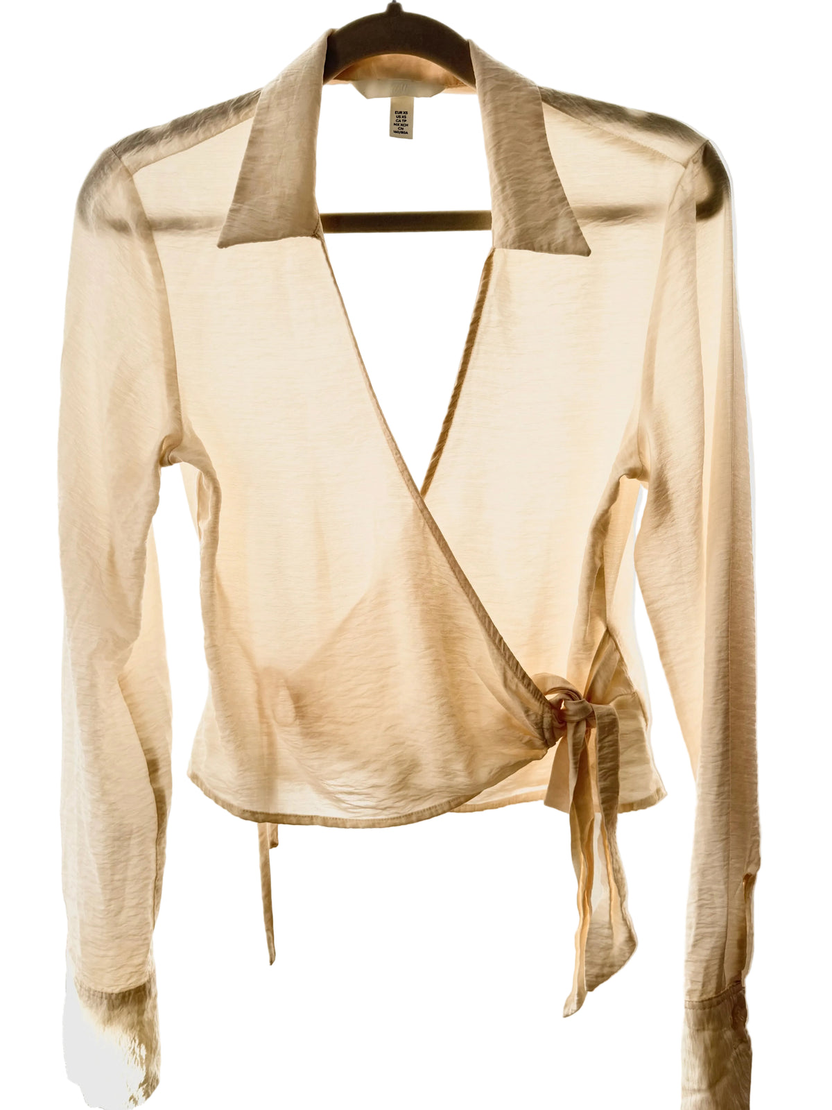 Omlottblus i Offwhite/Ljusbeige