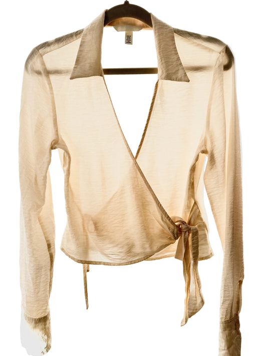 Omlottblus i Offwhite/Ljusbeige