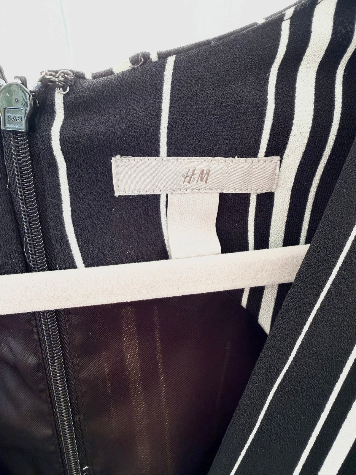 H&M Randig Jumpsuit med Omlott & Knytskärp