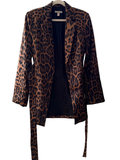 H&M Leopardmönstrad Trenchcoat/Kavaj med Knytbälte