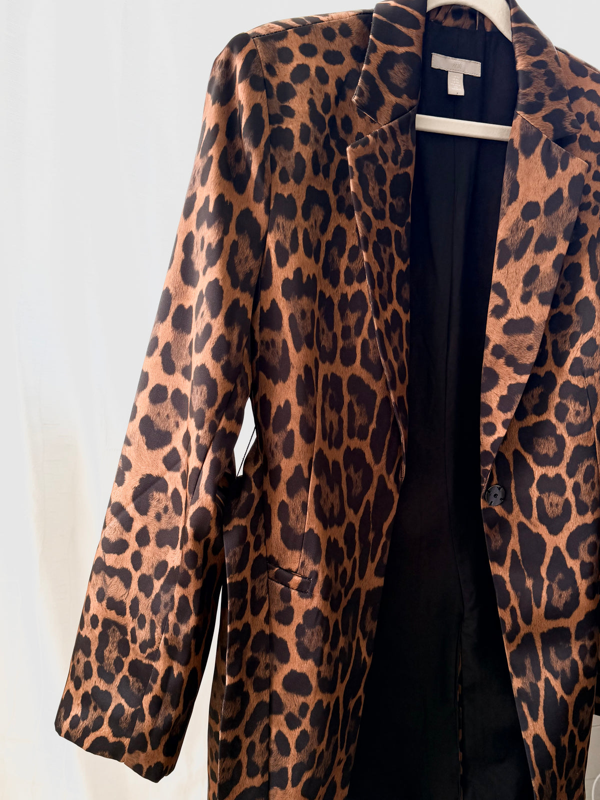 H&M Leopardmönstrad Trenchcoat/Kavaj med Knytbälte
