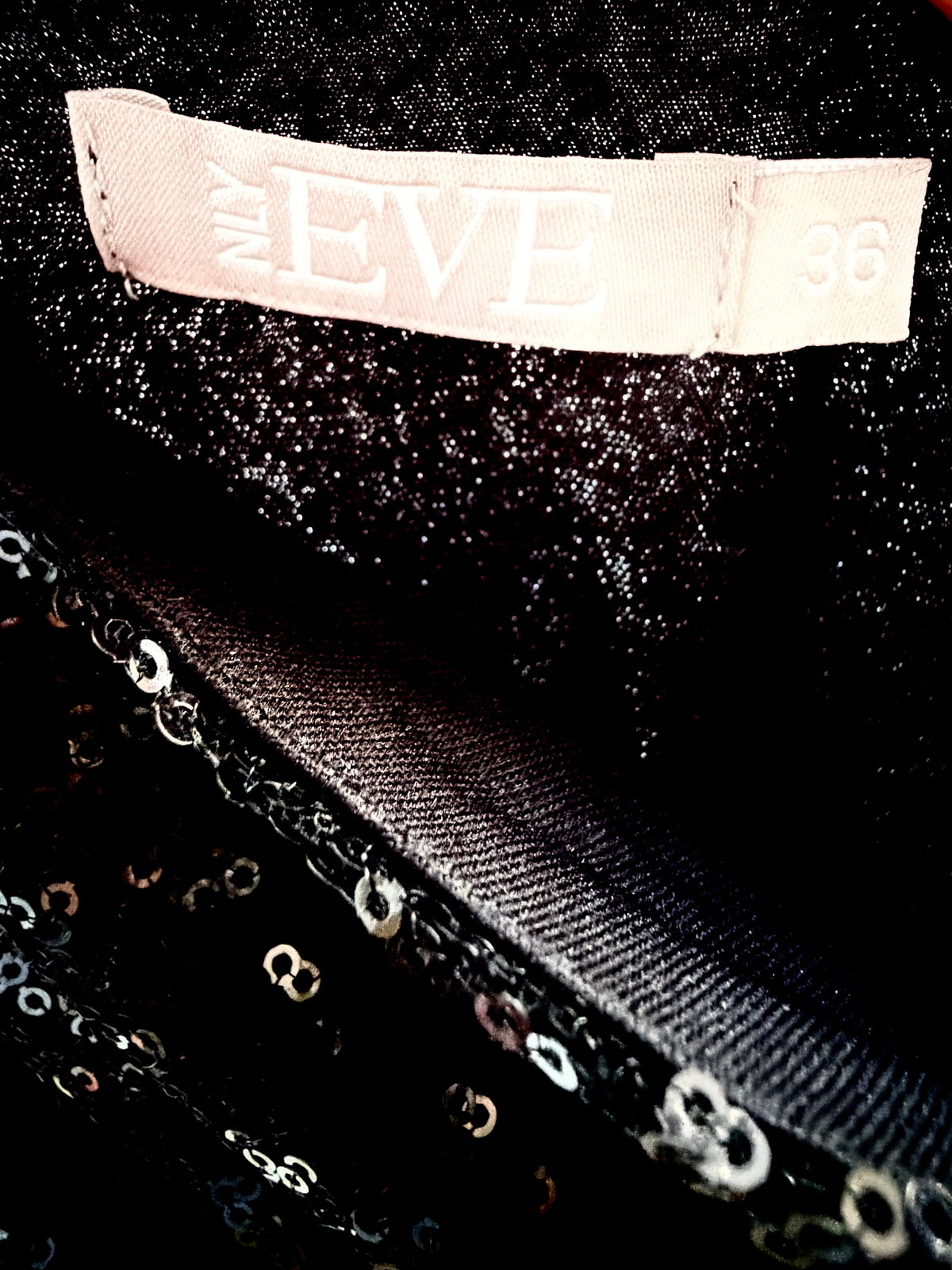 NLY EVE Enaxlad Paljettklänning med Rosett & Slits
