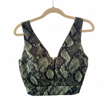 Ormmönstrat Tvådelat Set Crop Top & Midikjol