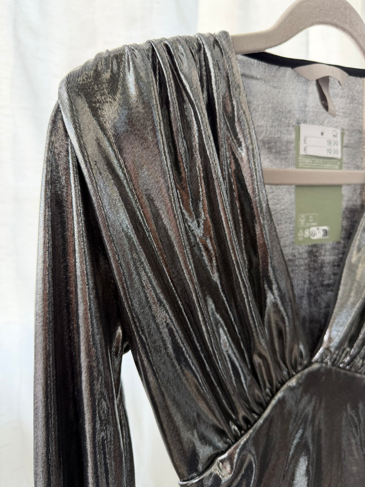 H&M Metallic Draperad Body