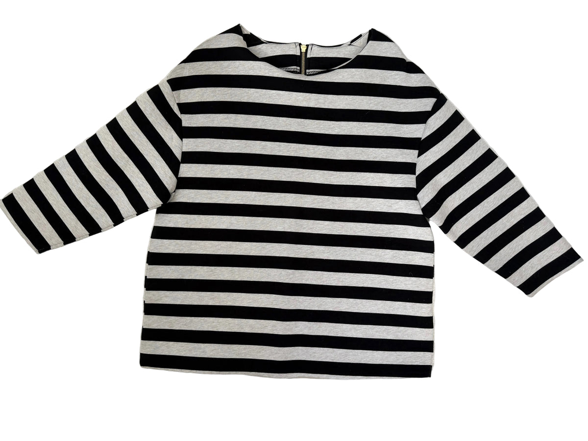 H&M Randig Tröja med Dragkedja i Nacken