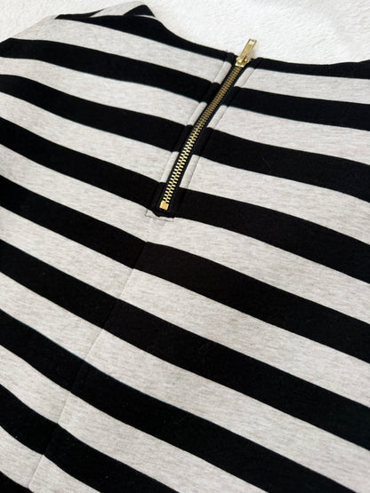H&M Randig Tröja med Dragkedja i Nacken