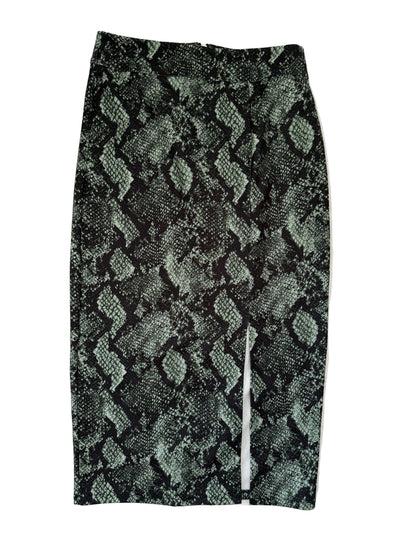 Ormmönstrat Tvådelat Set Crop Top & Midikjol