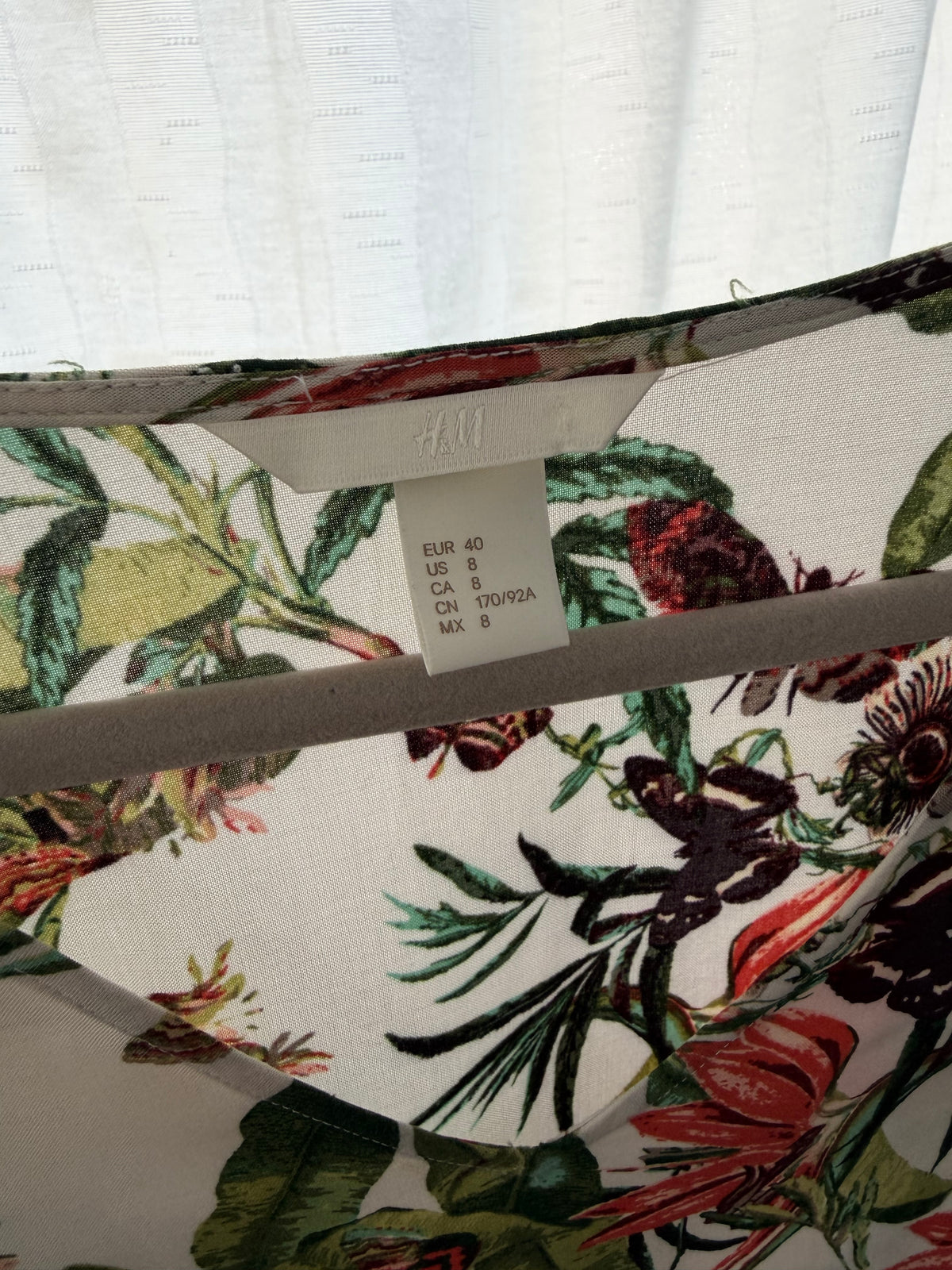 H&M Mönstrad Tunikaklänning med Knyt i Ärm