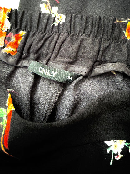 ONLY Blommiga Vida Byxor med Resårmidja