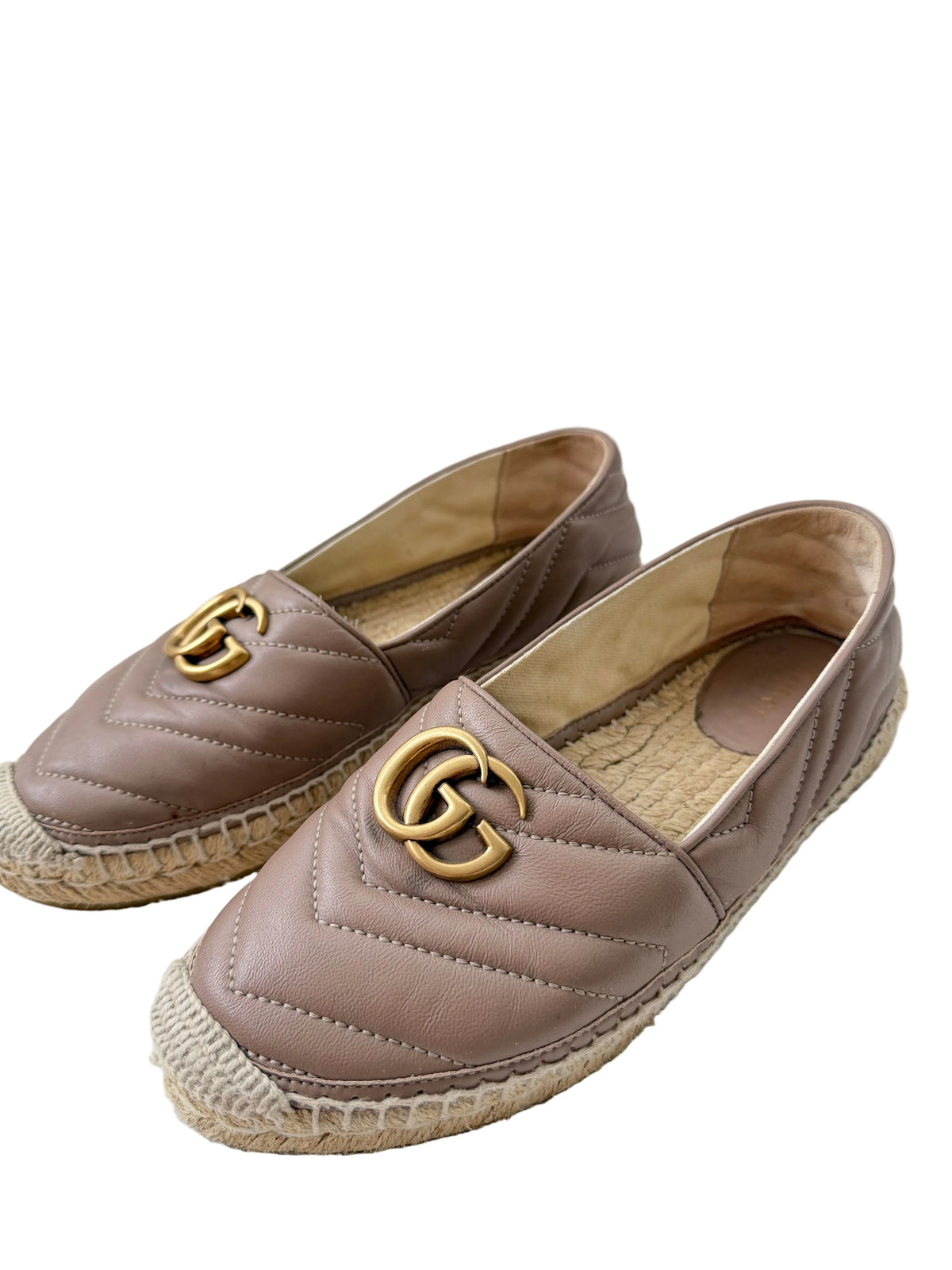 Äkta Gucci GG Marmont Leather Espadrilles