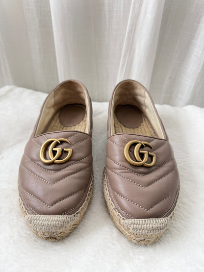 Äkta Gucci GG Marmont Leather Espadrilles