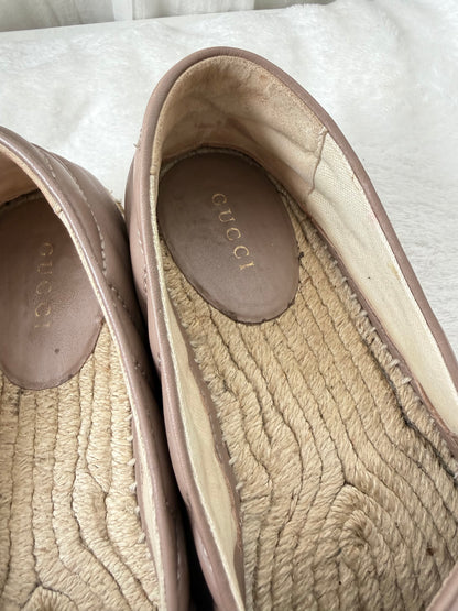 Äkta Gucci GG Marmont Leather Espadrilles