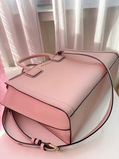 Karl Lagerfeld Pastellrosa Saffiano Tote