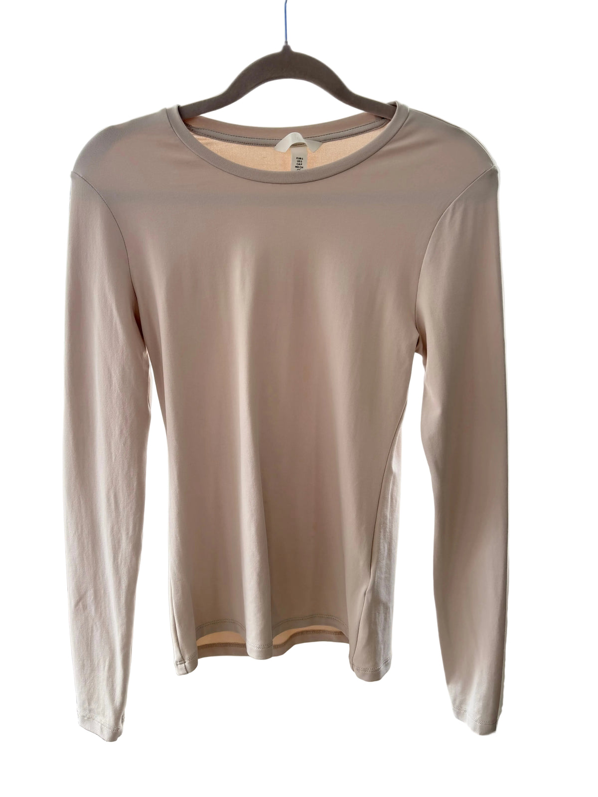 H&M Långärmad Trikåtopp Beige