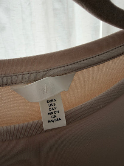 H&M Långärmad Trikåtopp Beige