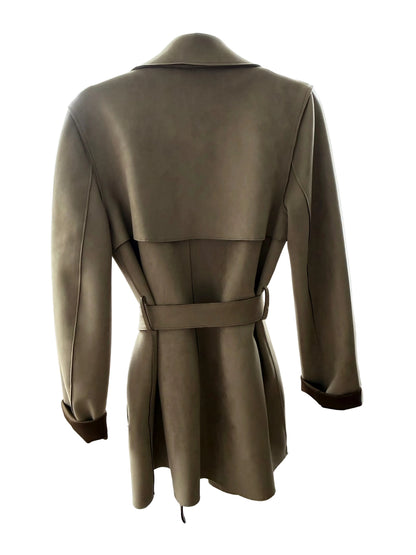 H&M Trenchcoat i Mockaimitation Olivgrön