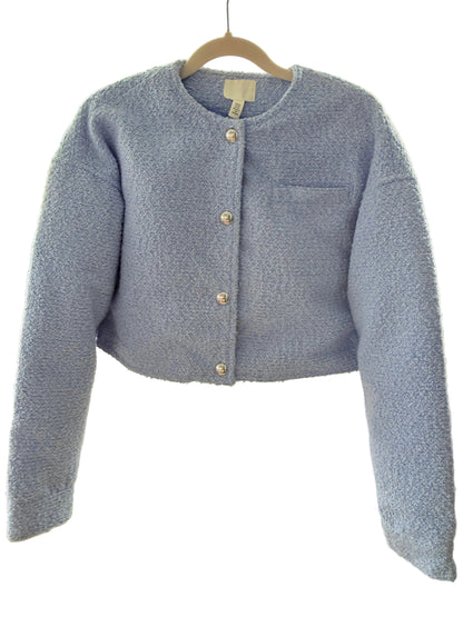 H&M Kort Boucléjacka med Silverknappar